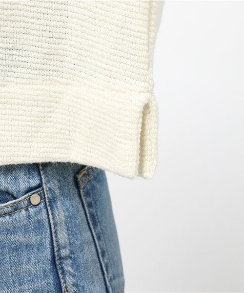 NATURAL BEAUTY BASIC（ナチュラルビューティーベーシック）の「横畝ニットソープルオーバー（Tシャツ/カットソー・レディース・グレー/ブルー/ホワイト系その他・MEDIUM）」の9枚目の写真