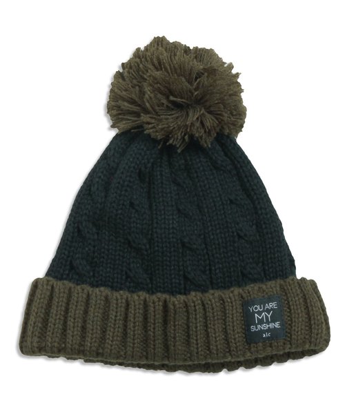 apres les cours(アプレレクール)の「バイカラーニット帽(ニットキャップ/ビーニー・キッズ・ピンク/レッド/オフホワイト/ブラック・58/50/54)」の3枚目の写真