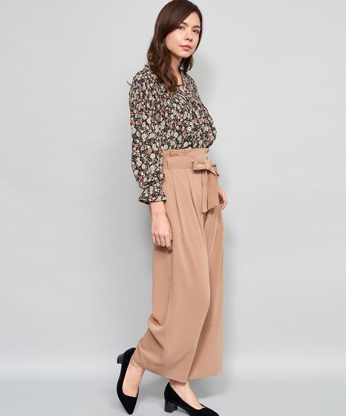 VIS（ビス）の「花柄プリントシャーリングブラウス（シャツ/ブラウス・レディース・ブラック/ワイン/ブルー・FREE）」の11枚目の写真