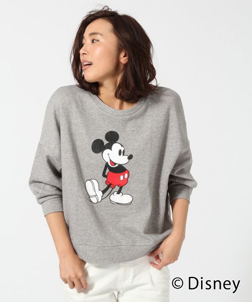 GLOBAL WORK（グローバルワーク）の「ディズニースウェットWomen/740872（スウェット・レディース・グレー/ネイビー・MEDIUM/LARGE）」の2枚目の写真