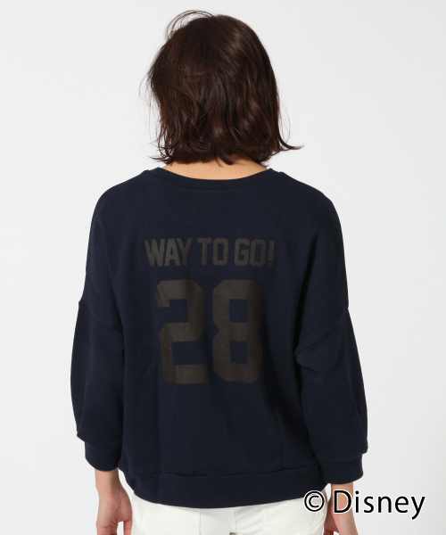 GLOBAL WORK（グローバルワーク）の「ディズニースウェットWomen/740872（スウェット・レディース・グレー/ネイビー・MEDIUM/LARGE）」の3枚目の写真