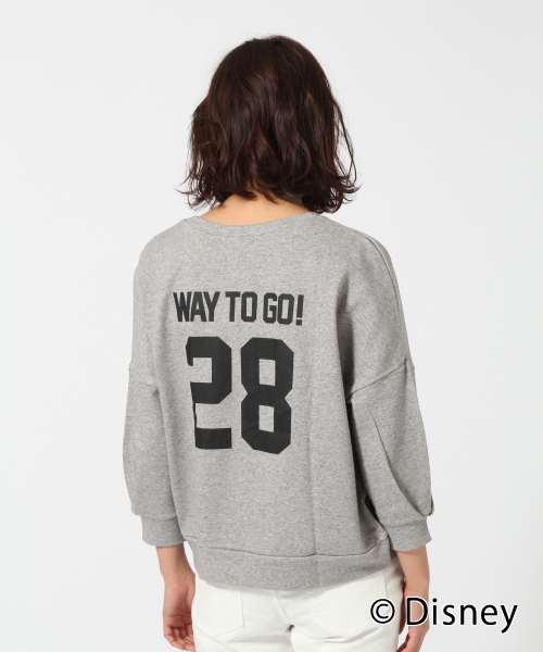GLOBAL WORK（グローバルワーク）の「ディズニースウェットWomen/740872（スウェット・レディース・グレー/ネイビー・MEDIUM/LARGE）」の5枚目の写真