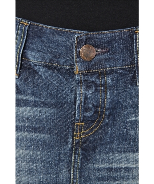 earth music&ecology（アースミュージックアンドエコロジー）の「Damage Denim/SK（デニムスカート・レディース・ライトインディゴブルー/インディゴブルー・SMALL/MEDIUM/LARGE）」の7枚目の写真