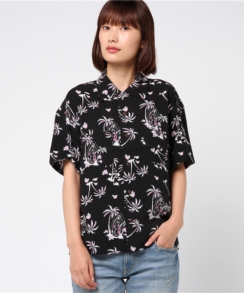 RODEO CROWNS WIDE BOWL（ロデオクラウンズワイドボウル）の「MALIA ALOHA シャツ（シャツ/ブラウス・レディース・ブラック系その他/ピンク系その他・FREE）」の6枚目の写真