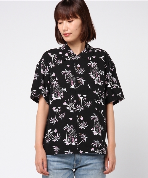 RODEO CROWNS WIDE BOWL（ロデオクラウンズワイドボウル）の「MALIA ALOHA シャツ（シャツ/ブラウス・レディース・ブラック系その他/ピンク系その他・FREE）」の8枚目の写真