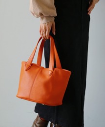 ハンドバッグ（オレンジ/橙色系・レザー・本革）ファッション通販