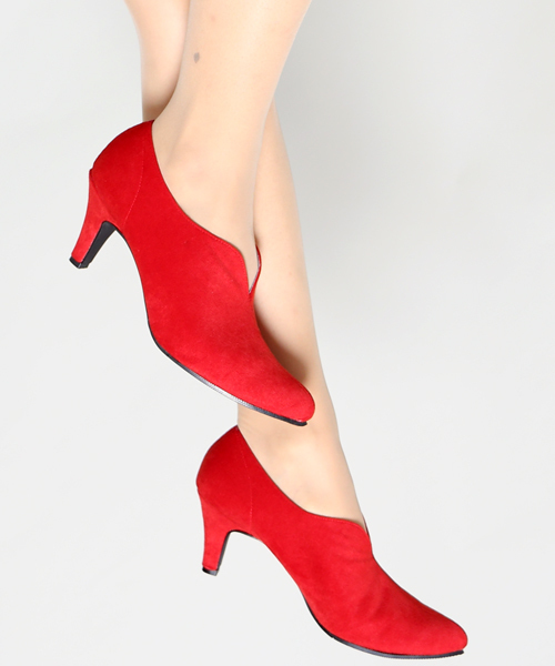 MARLENE JOBERT（マルレーヌ　ジョベル）の「スリットブーティー（ブーツ・レディース・ブラック/グレー/レッド・22.5/23/23.5/24/24.5）」の9枚目の写真