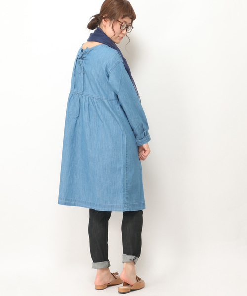 LBC(エルビーシー)の「デニムレースアップワンピース (ワンピース・レディース・ネイビー/ブルー・MEDIUM/LARGE)」の7枚目の写真