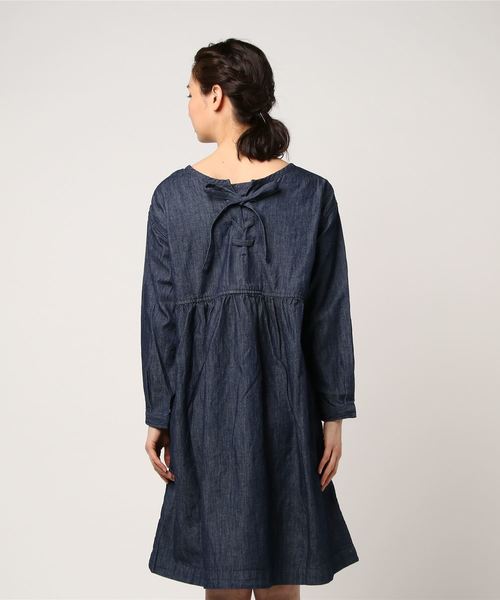 LBC(エルビーシー)の「デニムレースアップワンピース (ワンピース・レディース・ネイビー/ブルー・MEDIUM/LARGE)」の3枚目の写真
