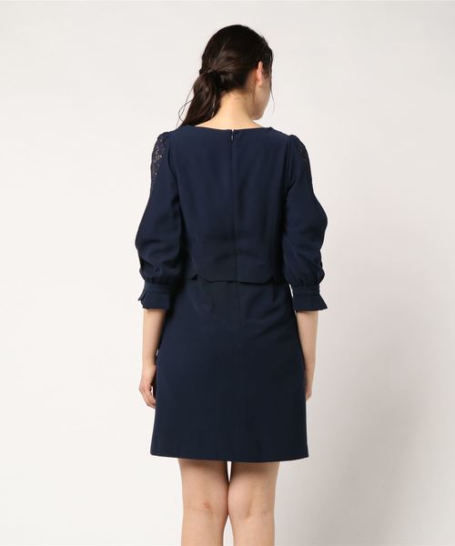 Rewde（ルゥデ）の「袖ﾚｰｽﾜﾝﾋﾟｰｽ（8R05-01003）（ワンピース）」 - WEAR