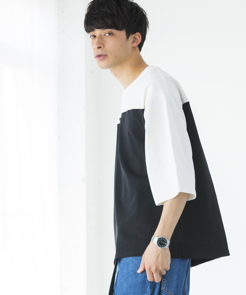 WEGO(ウィゴー)の「WEGO/ドロップショルダーフットボール7分袖Tシャツ(Tシャツ/カットソー・メンズ・ブルー系その他/ホワイト/ホワイト系その他/ブラック/ブラウン/ロイヤルブルー/レッド・LARGE/MEDIUM/SMALL)」の5枚目の写真