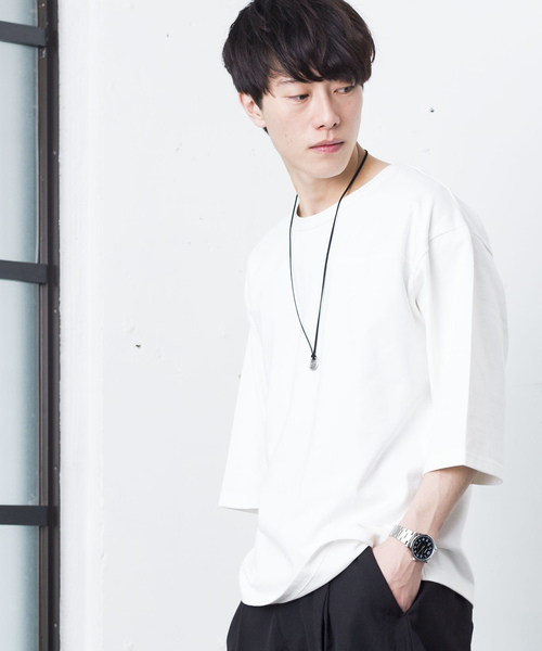 WEGO(ウィゴー)の「WEGO/ドロップショルダーフットボール7分袖Tシャツ(Tシャツ/カットソー・メンズ・ブルー系その他/ホワイト/ホワイト系その他/ブラック/ブラウン/ロイヤルブルー/レッド・LARGE/MEDIUM/SMALL)」の3枚目の写真