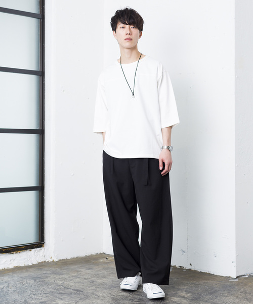 WEGO(ウィゴー)の「WEGO/ドロップショルダーフットボール7分袖Tシャツ(Tシャツ/カットソー・メンズ・ブルー系その他/ホワイト/ホワイト系その他/ブラック/ブラウン/ロイヤルブルー/レッド・LARGE/MEDIUM/SMALL)」の15枚目の写真