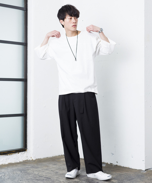 WEGO(ウィゴー)の「WEGO/ドロップショルダーフットボール7分袖Tシャツ(Tシャツ/カットソー・メンズ・ブルー系その他/ホワイト/ホワイト系その他/ブラック/ブラウン/ロイヤルブルー/レッド・LARGE/MEDIUM/SMALL)」の22枚目の写真