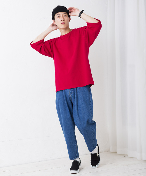 WEGO(ウィゴー)の「WEGO/ドロップショルダーフットボール7分袖Tシャツ(Tシャツ/カットソー・メンズ・ブルー系その他/ホワイト/ホワイト系その他/ブラック/ブラウン/ロイヤルブルー/レッド・LARGE/MEDIUM/SMALL)」の14枚目の写真