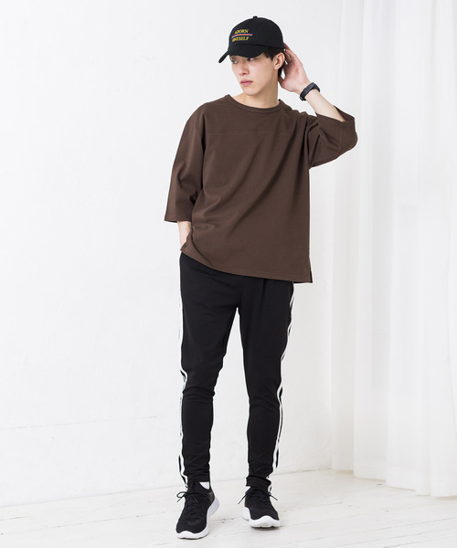 WEGO(ウィゴー)の「WEGO/ドロップショルダーフットボール7分袖Tシャツ(Tシャツ/カットソー・メンズ・ブルー系その他/ホワイト/ホワイト系その他/ブラック/ブラウン/ロイヤルブルー/レッド・LARGE/MEDIUM/SMALL)」の13枚目の写真