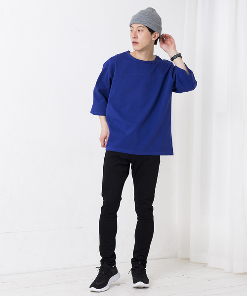 WEGO(ウィゴー)の「WEGO/ドロップショルダーフットボール7分袖Tシャツ(Tシャツ/カットソー・メンズ・ブルー系その他/ホワイト/ホワイト系その他/ブラック/ブラウン/ロイヤルブルー/レッド・LARGE/MEDIUM/SMALL)」の20枚目の写真