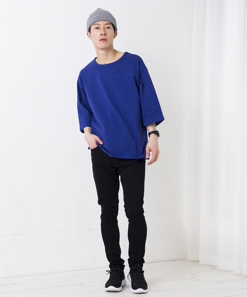 WEGO(ウィゴー)の「WEGO/ドロップショルダーフットボール7分袖Tシャツ(Tシャツ/カットソー・メンズ・ブルー系その他/ホワイト/ホワイト系その他/ブラック/ブラウン/ロイヤルブルー/レッド・LARGE/MEDIUM/SMALL)」の17枚目の写真