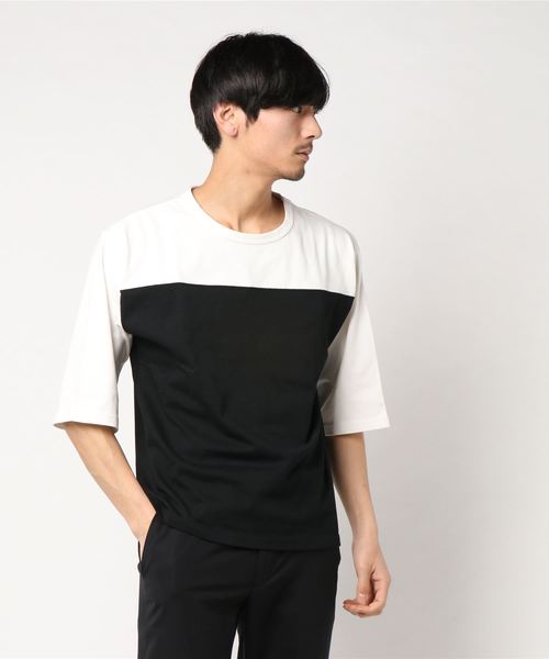 WEGO(ウィゴー)の「WEGO/ドロップショルダーフットボール7分袖Tシャツ(Tシャツ/カットソー・メンズ・ブルー系その他/ホワイト/ホワイト系その他/ブラック/ブラウン/ロイヤルブルー/レッド・LARGE/MEDIUM/SMALL)」の4枚目の写真