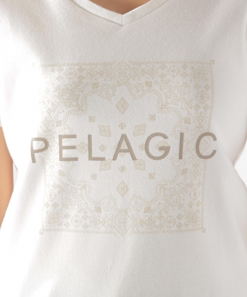 BAYFLOW(ベイフロー)の「BAYFLOW/ピグメントプリントT(Tシャツ/カットソー・レディース・オフホワイト/イエロー/オレンジ・SMALL/MEDIUM)」の5枚目の写真