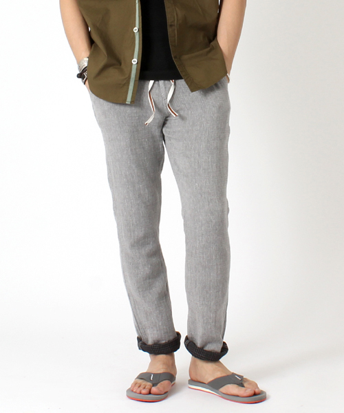 BEAMS（ビームス）の「○O.ﾘﾈﾝEASY W/FACE（その他パンツ・メンズ・グレー/ブラウン・SMALL/MEDIUM/LARGE/X-LARGE）」の2枚目の写真