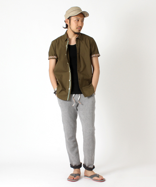 BEAMS（ビームス）の「○O.ﾘﾈﾝEASY W/FACE（その他パンツ・メンズ・グレー/ブラウン・SMALL/MEDIUM/LARGE/X-LARGE）」の14枚目の写真