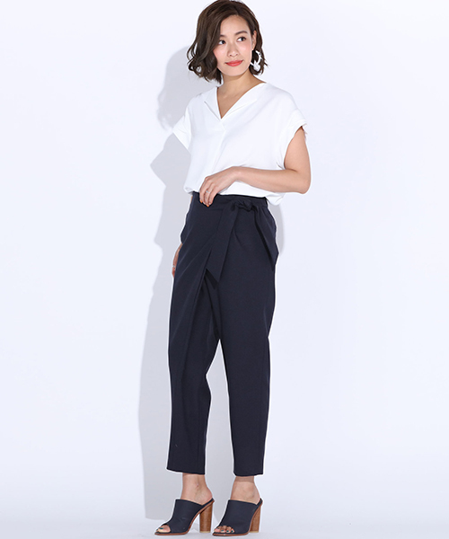 Vega(ベガ)の「【洗濯機可能】リボン使いパンツ(その他パンツ・レディース・ネイビー/イエロー・7号)」の5枚目の写真