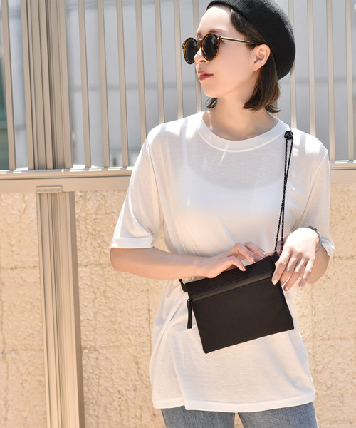 coca（coca）（コカ）の「サコッシュバッグ（ボディバッグ/ウエストポーチ・レディース・ホワイト/ブラック・ONE SIZE）」の8枚目の写真