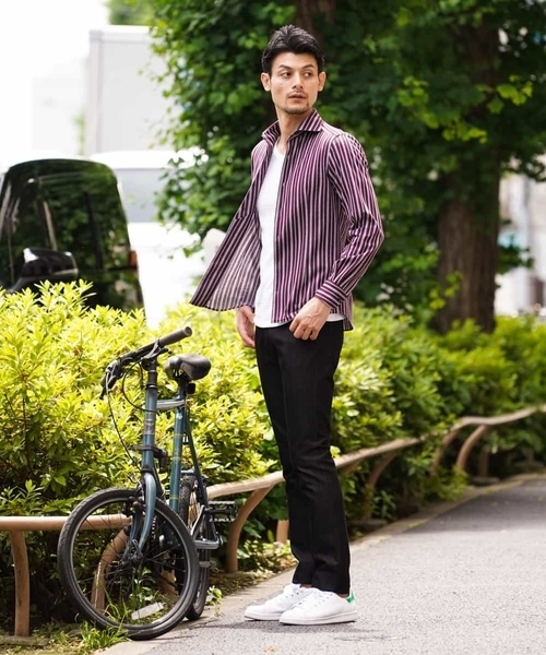 MICHEL KLEIN HOMME (ミッシェルクランオム)の「シャツ(ラッセルCKストライプ)(シャツ/ブラウス・メンズ・ホワイト/ネイビー/ワインレッド/グリーン・SMALL/MEDIUM/LARGE/X-SMALL/X-LARGE/XX-LARGE/44/48/46)」の10枚目の写真