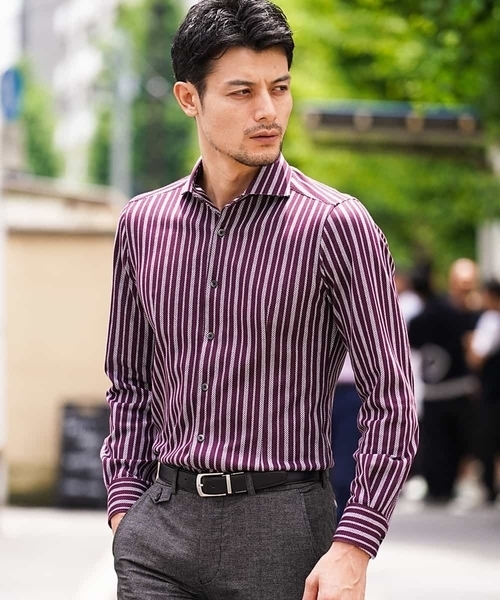 MICHEL KLEIN HOMME (ミッシェルクランオム)の「シャツ(ラッセルCKストライプ)(シャツ/ブラウス・メンズ・ホワイト/ネイビー/ワインレッド/グリーン・SMALL/MEDIUM/LARGE/X-SMALL/X-LARGE/XX-LARGE/44/48/46)」の20枚目の写真
