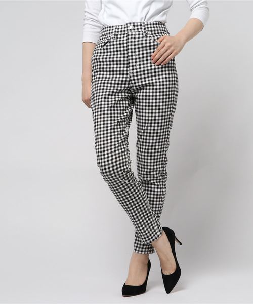 GeeRA(ジーラ)の「楽チン!美ラインストレッチスキニーパンツ(その他パンツ・レディース・ブラック/オフホワイト/ベージュ/レッド/ネイビー/チェック・58/61/70/73/64/67)」の16枚目の写真