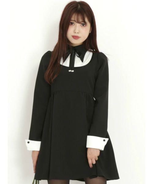 Eatme イートミー の シャツレイヤードフレアワンピース ワンピース Wear