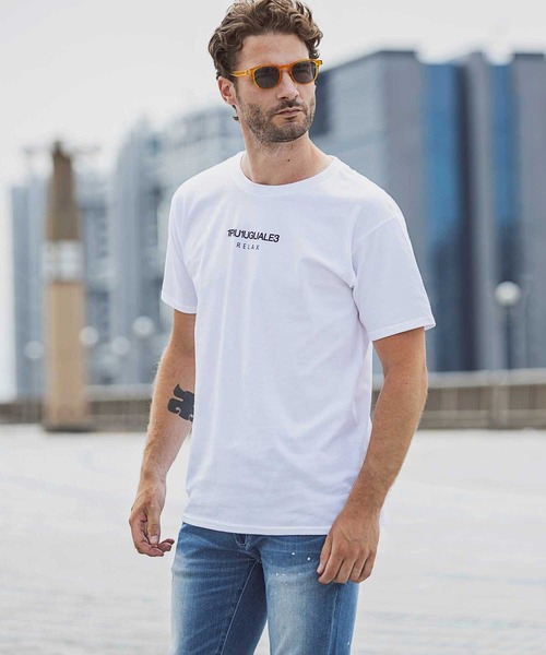 【1PIU1UGUALE3 RELAX】バックロゴプリント 半袖Tシャツ 1PIU1UGUALE3 RELAX tシャツ RELAX(ウノピゥウノウグァーレトレ