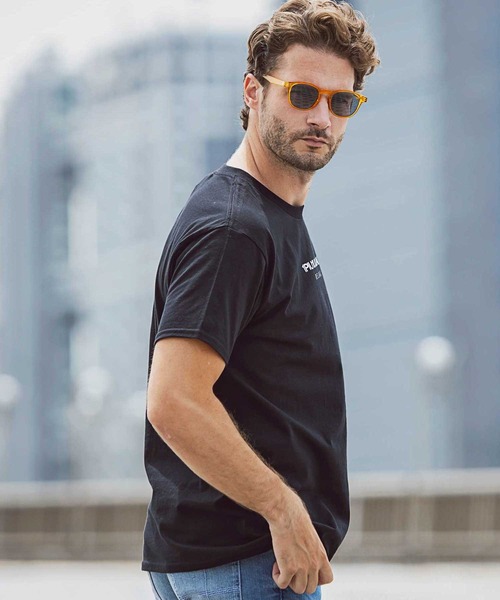 1PIU1UGUALE3 RELAX (ウノピゥウノウグァーレトレ リラックス)の「1PIU1UGUALE3 RELAX(ウノピゥウノウグァーレトレ)フロントロゴプリント 半袖Tシャツ(Tシャツ/カットソー・メンズ・ホワイト/チャコールグレー/ライトブルー/ブラック/ダークグリーン/ブルー/パープル/ピンク/ネイビー・SMALL/MEDIUM/LARGE/X-LARGE/XX-LARGE/XXX-LARGE)」の19枚目の写真