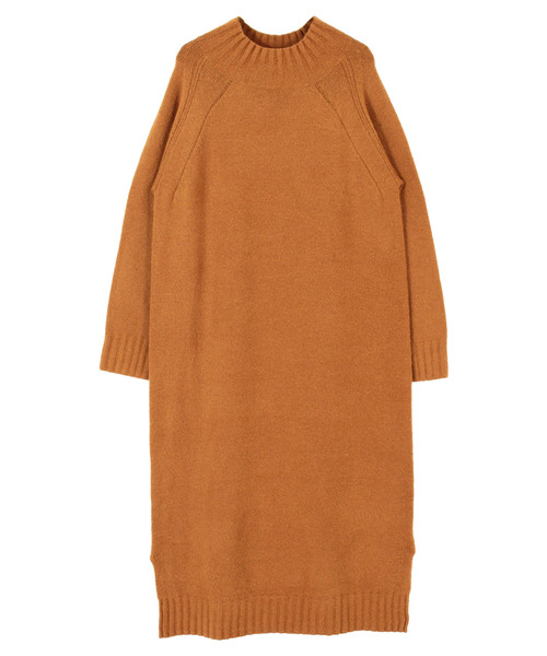 titivate（ティティベイト）の「ボトルネックニットワンピース（ワンピース・レディース・ブラック/ネイビー/杢グレー/キャメル/ライトベージュ・FREE/LONG）」の6枚目の写真