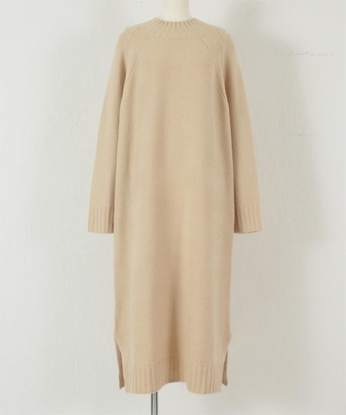 titivate（ティティベイト）の「ボトルネックニットワンピース（ワンピース・レディース・ブラック/ネイビー/杢グレー/キャメル/ライトベージュ・FREE/LONG）」の12枚目の写真