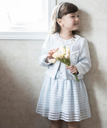 Catherine Cottage（キャサリンコテージ）の「レース襟オーガンジーボーダーアンサンブル（セットアップ）」