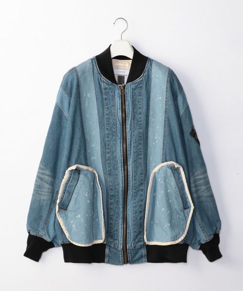 FACETASM(ファセッタズム)の「DENIM SWITCHED MA-1(MA-1)」|インディゴブルー