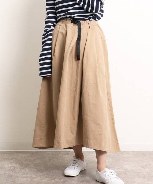 GRAMICCI グラミチ　ベイカースカート　ベージュ ロングベイカースカート｜LONG BAKER SKIRT｜Gramicci｜グラミチ