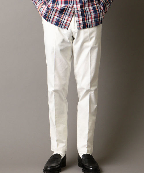 SHIPS JET BLUE（シップスジェットブルー）の「SHIPS JET BLUE: ツイルスリム ノープリーツパンツ ソリッド（チノパンツ・メンズ・チャコールグレー/ベージュ/ネイビー/オフホワイト・SMALL/MEDIUM/LARGE/X-SMALL）」の19枚目の写真