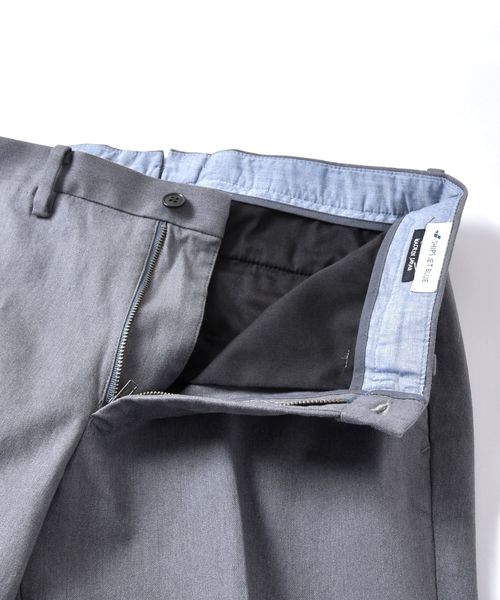 SHIPS JET BLUE（シップスジェットブルー）の「SHIPS JET BLUE: ツイルスリム ノープリーツパンツ ソリッド（チノパンツ・メンズ・チャコールグレー/ベージュ/ネイビー/オフホワイト・SMALL/MEDIUM/LARGE/X-SMALL）」の6枚目の写真