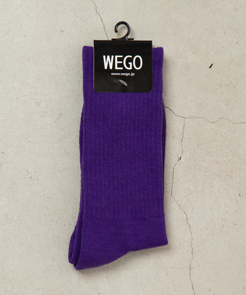 WEGO(ウィゴー)の「WEGO/プレーンリブソックス(ソックス/靴下・メンズ・イエロー/オレンジ/ホワイト/ブラック/グリーン/ブルー/ライトピンク/パープル/レッド/ブラウン/サックスブルー・FREE)」の7枚目の写真