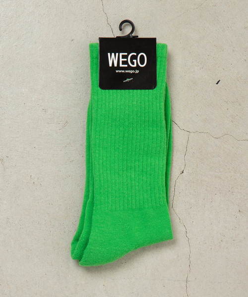 WEGO(ウィゴー)の「WEGO/プレーンリブソックス(ソックス/靴下・メンズ・イエロー/オレンジ/ホワイト/ブラック/グリーン/ブルー/ライトピンク/パープル/レッド/ブラウン/サックスブルー・FREE)」の4枚目の写真