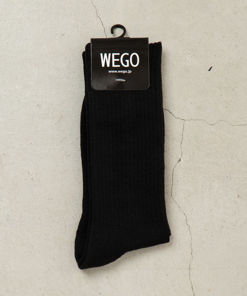 WEGO(ウィゴー)の「WEGO/プレーンリブソックス(ソックス/靴下・メンズ・イエロー/オレンジ/ホワイト/ブラック/グリーン/ブルー/ライトピンク/パープル/レッド/ブラウン/サックスブルー・FREE)」の2枚目の写真
