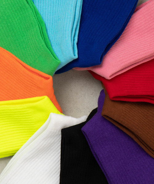 WEGO(ウィゴー)の「WEGO/プレーンリブソックス(ソックス/靴下・メンズ・イエロー/オレンジ/ホワイト/ブラック/グリーン/ブルー/ライトピンク/パープル/レッド/ブラウン/サックスブルー・FREE)」の12枚目の写真