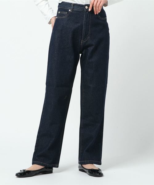 Culture Medium（カルチャーミディアム）の「10ozデニムハイウエストパンツ（デニムパンツ・レディース・ネイビー/サックスブルー/ブルー・FREE）」の12枚目の写真
