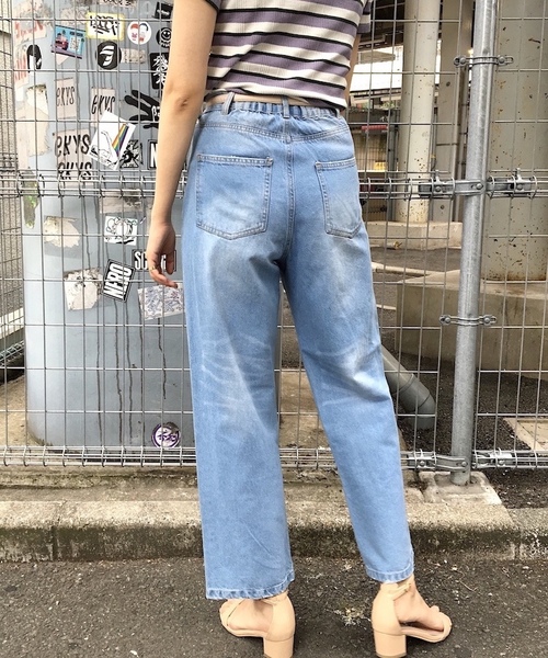 Culture Medium（カルチャーミディアム）の「10ozデニムハイウエストパンツ（デニムパンツ・レディース・ネイビー/サックスブルー/ブルー・FREE）」の7枚目の写真