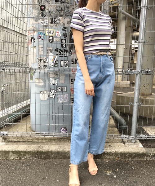 Culture Medium（カルチャーミディアム）の「10ozデニムハイウエストパンツ（デニムパンツ・レディース・ネイビー/サックスブルー/ブルー・FREE）」の8枚目の写真