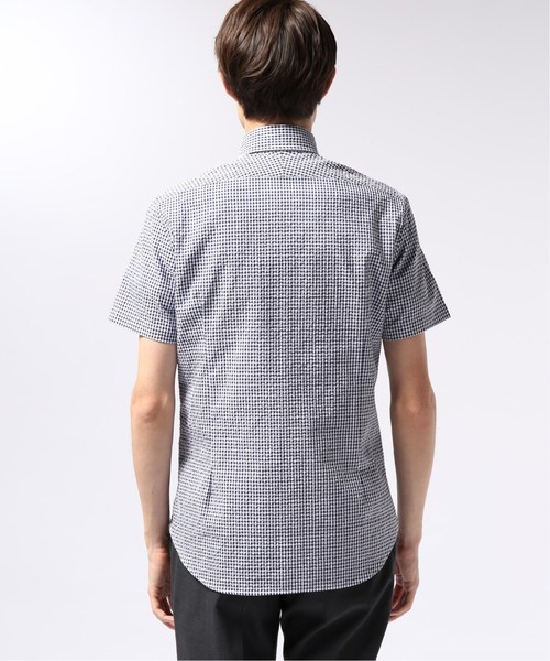 EDIFICE（エディフィス）の「ハンソデ クールマックスギンガムチェック ボタンダウンシャツ（シャツ/ブラウス・メンズ・ダークブルー・44/46/48）」の4枚目の写真