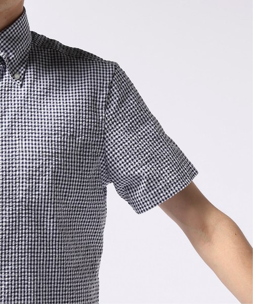 EDIFICE（エディフィス）の「ハンソデ クールマックスギンガムチェック ボタンダウンシャツ（シャツ/ブラウス・メンズ・ダークブルー・44/46/48）」の11枚目の写真